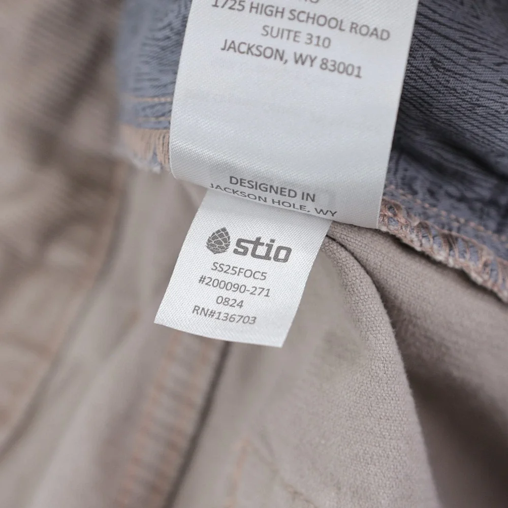 Stio‎ Rivet Cord Corduroy Pants Mens 40x32 Tan Chino Casual 5 Pocket